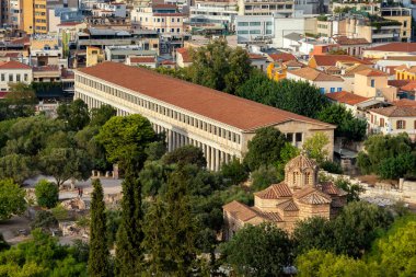 The Stoa of Attalos or Attalus was a  portico in the  Ancient Agora of Athens, Greece. It was built by and named after King Attalos II of Pergamon. Holy Apostles church or Holy Apostles of Solaki