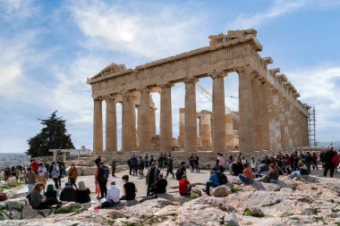 The Parthenon Gallery on the third floor of the Acropolis Museum which has been specially designed to accommodate the sculptures of the Parthenon Temple