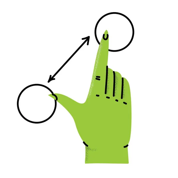 Εικόνα Εικονιδίου Χειρονομιών Αφής Κάντε Κλικ Στο Χέρι Δάχτυλο Πολυ — Διανυσματικό Αρχείο
