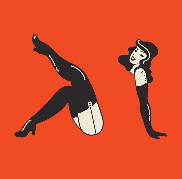 Вау Поп Арт Ілюстрація Сексуальної Молодої Громіздкої Ретро Жінки Векторний — стоковий вектор