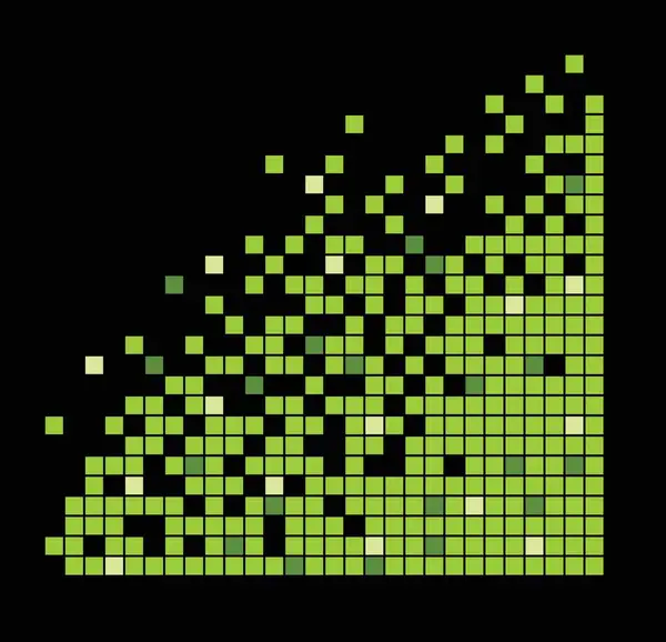 Pixel Disintegration Background Decay Effect Dispersed Dotted Pattern Concept Disintegration ストックベクター