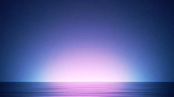 Рендеринг Абстрактный Ультрафиолетовый Фон Морской Водой Ярким Светом Простые Градиентные — стоковое фото