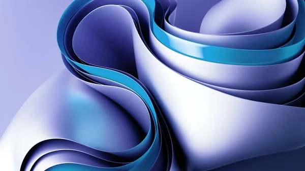 Vykreslování Abstraktní Pozadí Přeloženým Textilním Volánkem Fialově Modré Látkové Makro — Stock fotografie