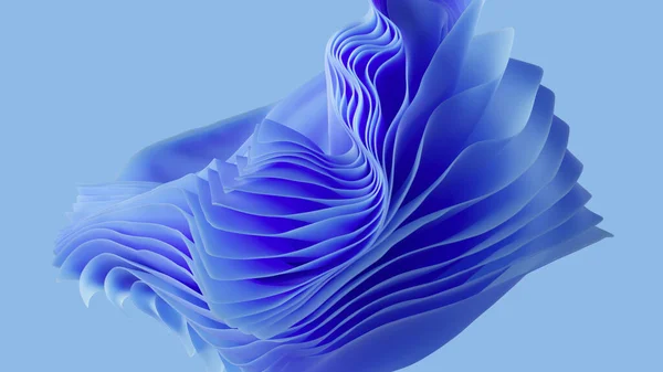 3Dレンダリング 抽象的な青の層の背景 ファッション壁紙 — ストック写真