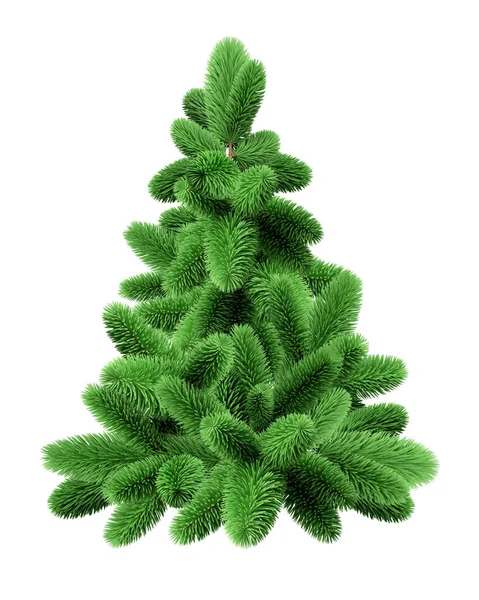 Render Árbol Navidad Verde Ramas Abeto Siempreverde Clip Art Natural — Foto de Stock