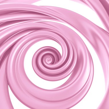 3D render, bükülmüş spiral, pembe şeker kamışı, pastel renk girdap, whirlpool, sarmal, arka plan