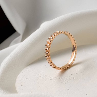 Modern yüzük 14k pembe altın, minimalist yüzük..