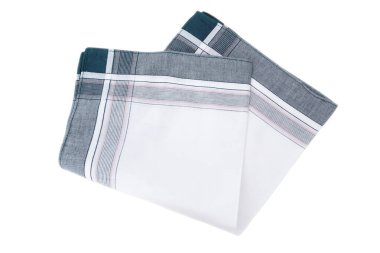 Beyaz arka planda izole edilmiş erkekler için klasik soyulmuş mendil.