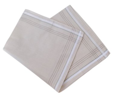 Beyaz arka planda izole edilmiş erkekler için klasik soyulmuş mendil.