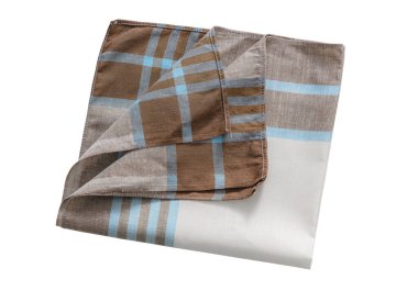 Beyaz arka planda izole edilmiş erkekler için klasik soyulmuş mendil.