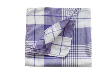 Beyaz arka planda izole edilmiş erkekler için klasik mavi desenli mendil.