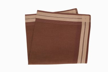 Beyaz arka planda izole edilmiş erkekler için klasik mavi desenli mendil.