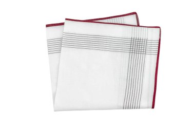 Beyaz arka planda izole edilmiş erkekler için klasik soyulmuş mendil. 