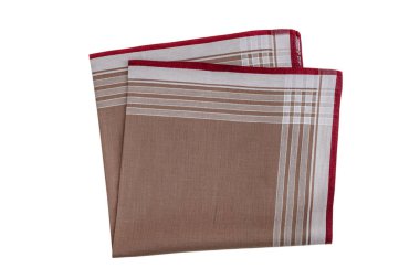 Beyaz arka planda izole edilmiş erkekler için klasik soyulmuş mendil. 