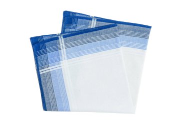 Beyaz arka planda izole edilmiş erkekler için klasik soyulmuş mendil. 