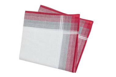 Beyaz arka planda izole edilmiş erkekler için klasik soyulmuş mendil. 