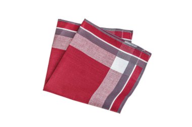 Beyaz arka planda izole edilmiş erkekler için klasik soyulmuş mendil. 