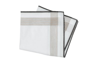 Beyaz arka planda izole edilmiş erkekler için klasik soyulmuş mendil. 