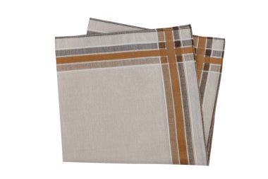 Beyaz arka planda izole edilmiş erkekler için klasik soyulmuş mendil. 