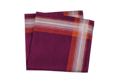 Beyaz arka planda izole edilmiş erkekler için klasik soyulmuş mendil. 