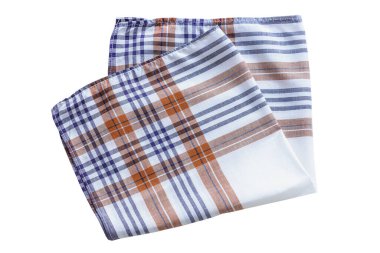 Beyaz arka planda izole edilmiş erkekler için klasik soyulmuş mendil. 