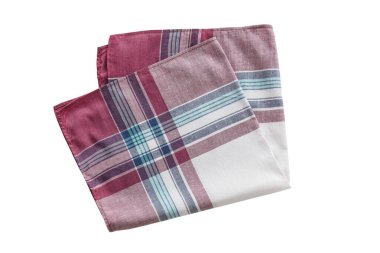 Beyaz arka planda izole edilmiş erkekler için klasik soyulmuş mendil. 