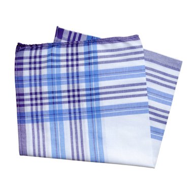 Beyaz arka planda izole edilmiş erkekler için klasik soyulmuş mendil. 