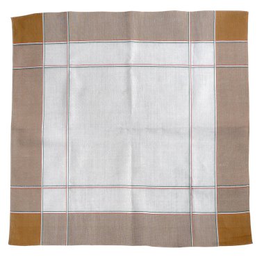 Beyaz arka planda izole edilmiş erkekler için klasik soyulmuş mendil.