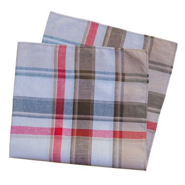 Beyaz arka planda izole edilmiş erkekler için klasik soyulmuş mendil.