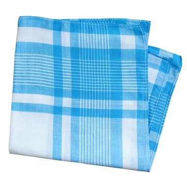 Beyaz arka planda izole edilmiş erkekler için klasik soyulmuş mendil.