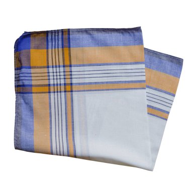 Beyaz arka planda izole edilmiş erkekler için klasik soyulmuş mendil.