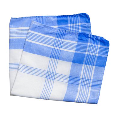 Beyaz arka planda izole edilmiş erkekler için klasik soyulmuş mendil.