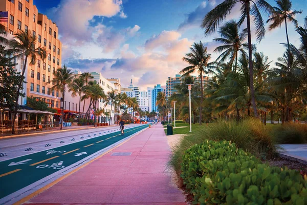 Ocean Drive Early Morning Miami Beach Florida Royalty Free Stock Images