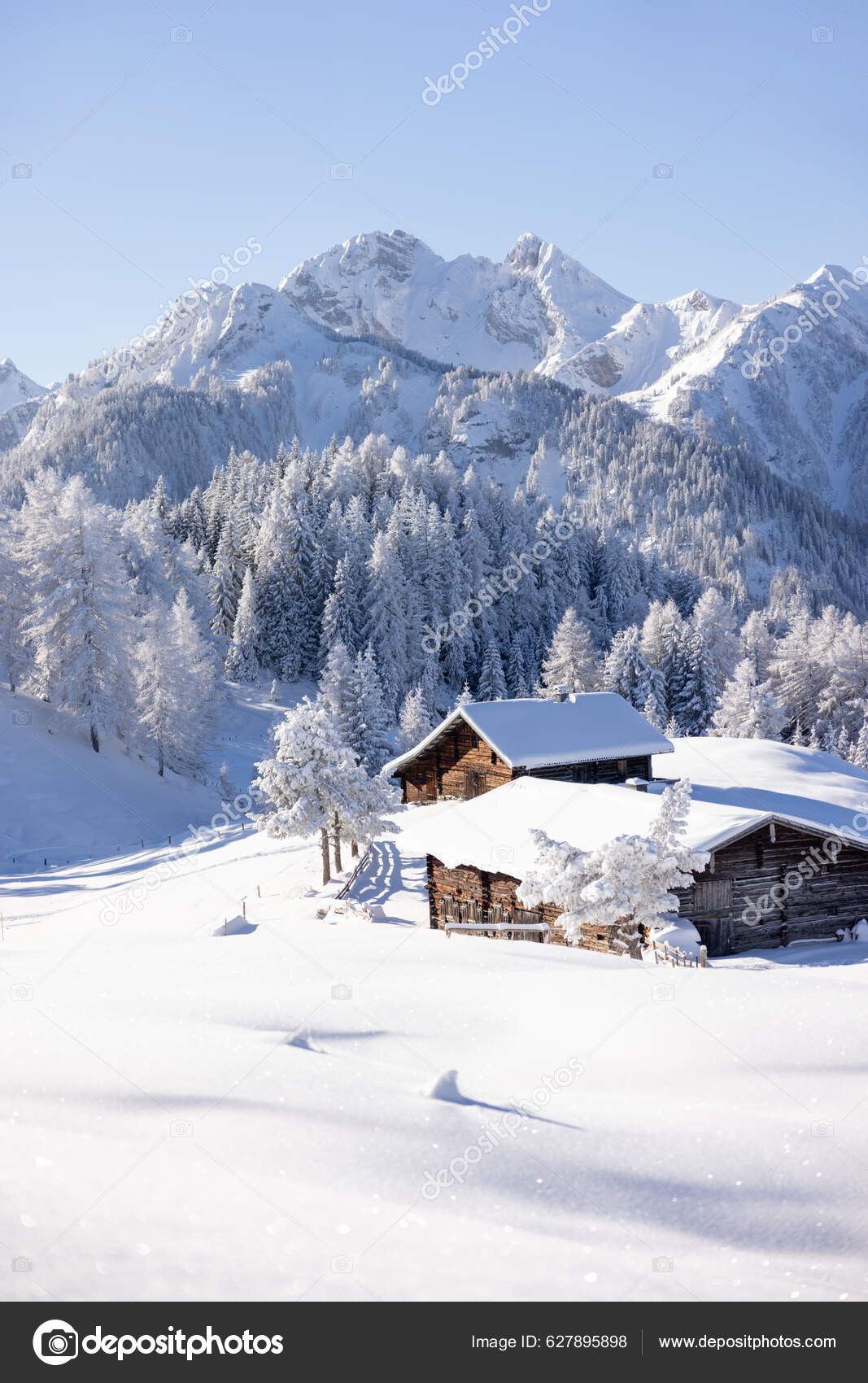 Winter Mountains Amazing Winter Scenery Lot Snow High