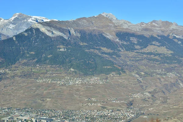 Glaciar Diablerets Mont Gond Sul Dos Alpes Suíços Acima Sion — Fotografia de Stock
