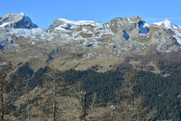 Der Diablerets Gletscher Mit Dem Oldenhorn Den Berner Alpen Oberhalb — Stockfoto