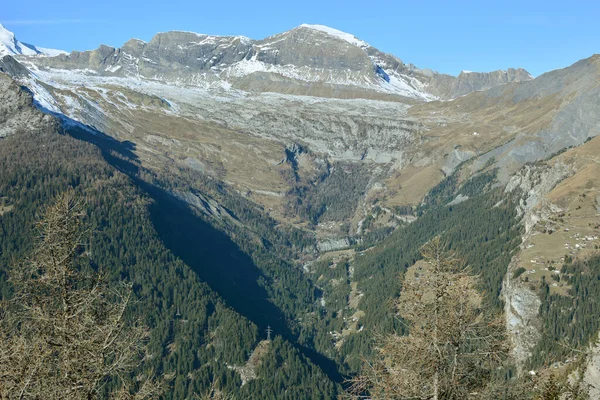 Sanetschhorn Tsanfleuron Glacier Sanetsch Pass Close Diablerets Glacier Ski Resort Stock Image