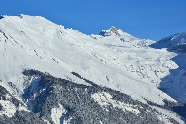 Das Wildhorn Über Sion Und Conthey Den Südschweizer Alpen Winter — Stockfoto