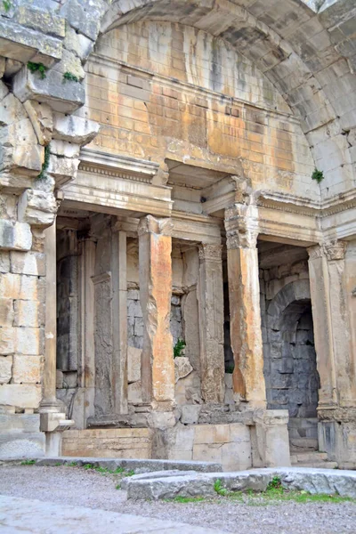Santuario Interior Del Antiguo Templo Romano Diana Santuario Fontaine Nimes — Foto de Stock