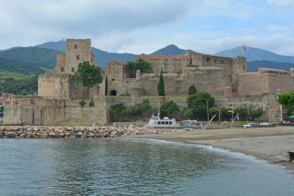 Vista Sobre Castillo Real Collioure Diseñado Por Vauban Mediterráneo Sur — Foto de Stock