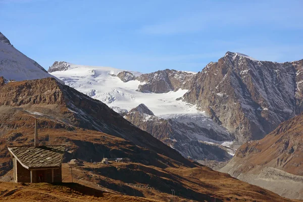 Ramieniu Matterhorn Blisko Zermatt Południowych Alpach Szwajcarskich Tete Blanche Tle — Zdjęcie stockowe