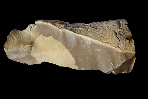 Ciseau Silex Époque Glaciaire Fabriqué Par Neanderthals Daté Environ 000 — Photo