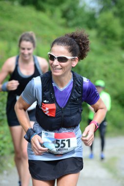 THYON, SWitzERLAND - 31 Temmuz: Portekizli Cristina Ribeiro Thyon-Dixence Trail Race: 31 Temmuz 2021, Thyon, İsviçre