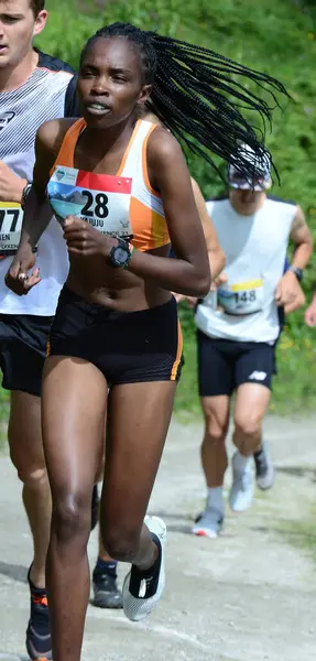 Thyon Switzerland July Elite Runner Kijuju Gitonga Kenya Winner Thyon — Stock Photo, Image