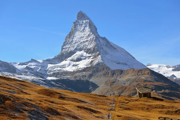 Matterhorn One Most Famous Mountains World Swiss Alps Zermatt Mountain — Stock Photo, Image