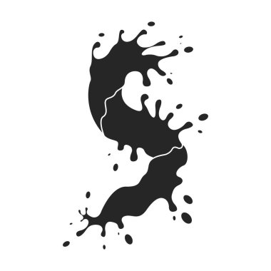 Sıçrama vektör simgesi. Siyah vektör logosu beyaz arkaplan sıçramasında izole edildi .