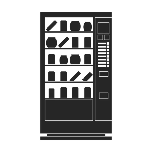 Food Vending Vector Icon Black Vector Logo Isolated White Background — Stock Vector