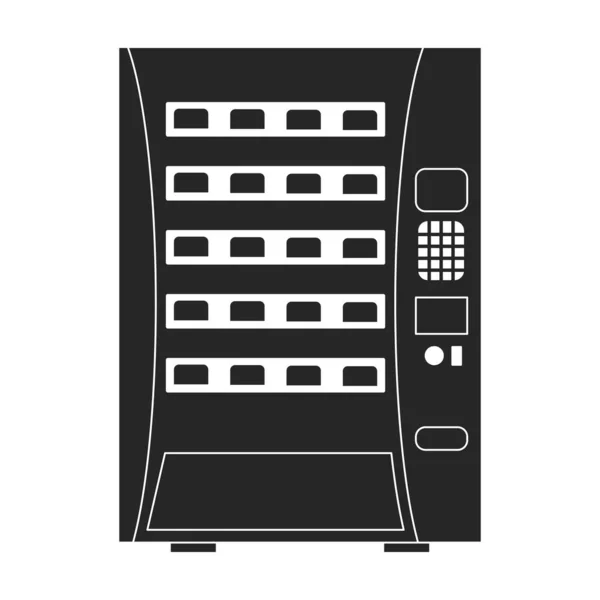 Food Vending Vektorové Ikony Black Vektorové Logo Izolované Bílém Pozadí — Stockový vektor