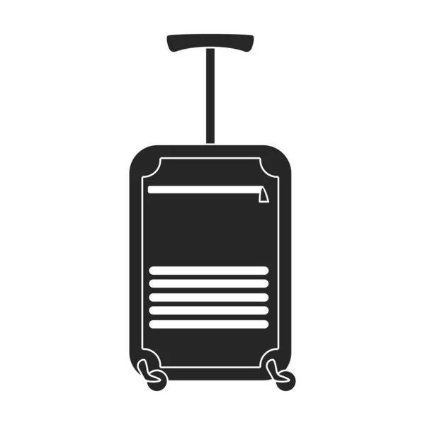 Koffer Vektor Icon Black Vektor Logo Isoliert Auf Weißem Hintergrund — Stockvektor