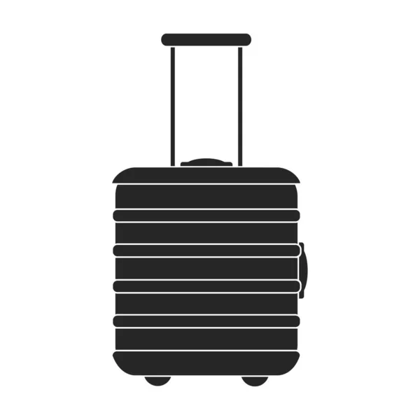 Koffer Vektor Icon Black Vektor Logo Isoliert Auf Weißem Hintergrund — Stockvektor
